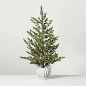 2.5' Faux Spruce Tree‎ Fluted Porch Pot - Hearth & Hand Magnolia Christmas 2024